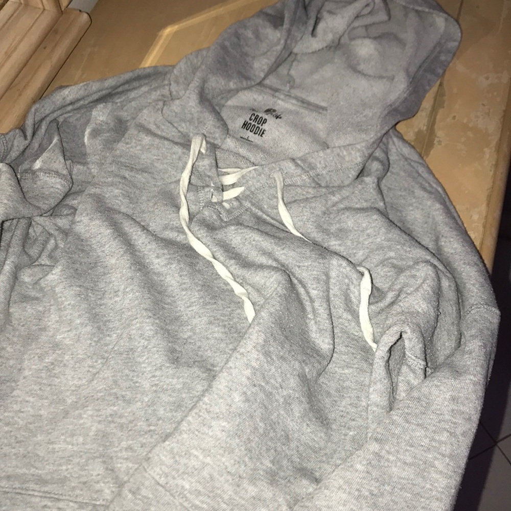 a crop hoodie